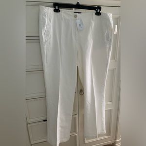 Talbots Jean - Pants NWT White Wide Leg Size 20W. Front Zipper with Button